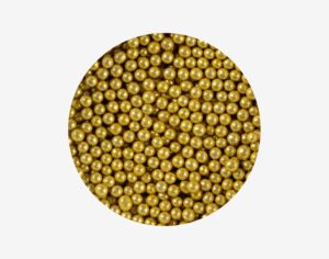 Perełki Metaliczne Złote 6 mm